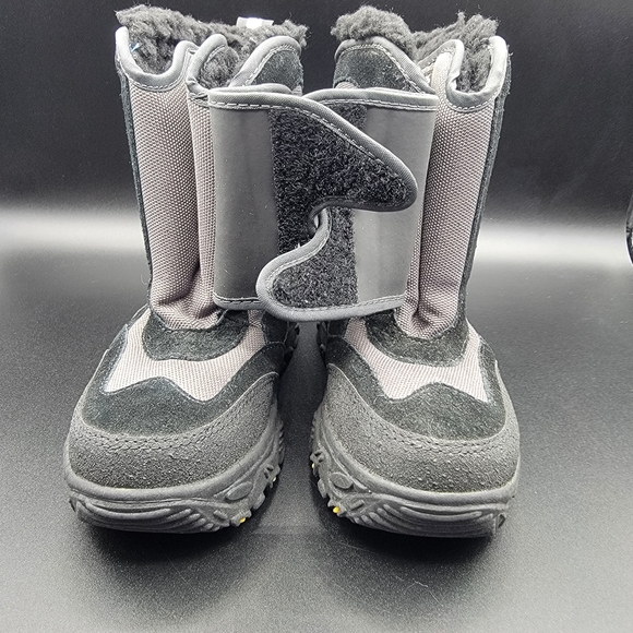 Gap Little Kids Snow Boots Sz 13 Black Grey Yellow 3M Thinsulate Insulation New - Picture 3 of 11
